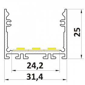 Profil LED nawierzchniowy P22-3