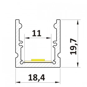 Profil LED nawierzchniowy P25-3