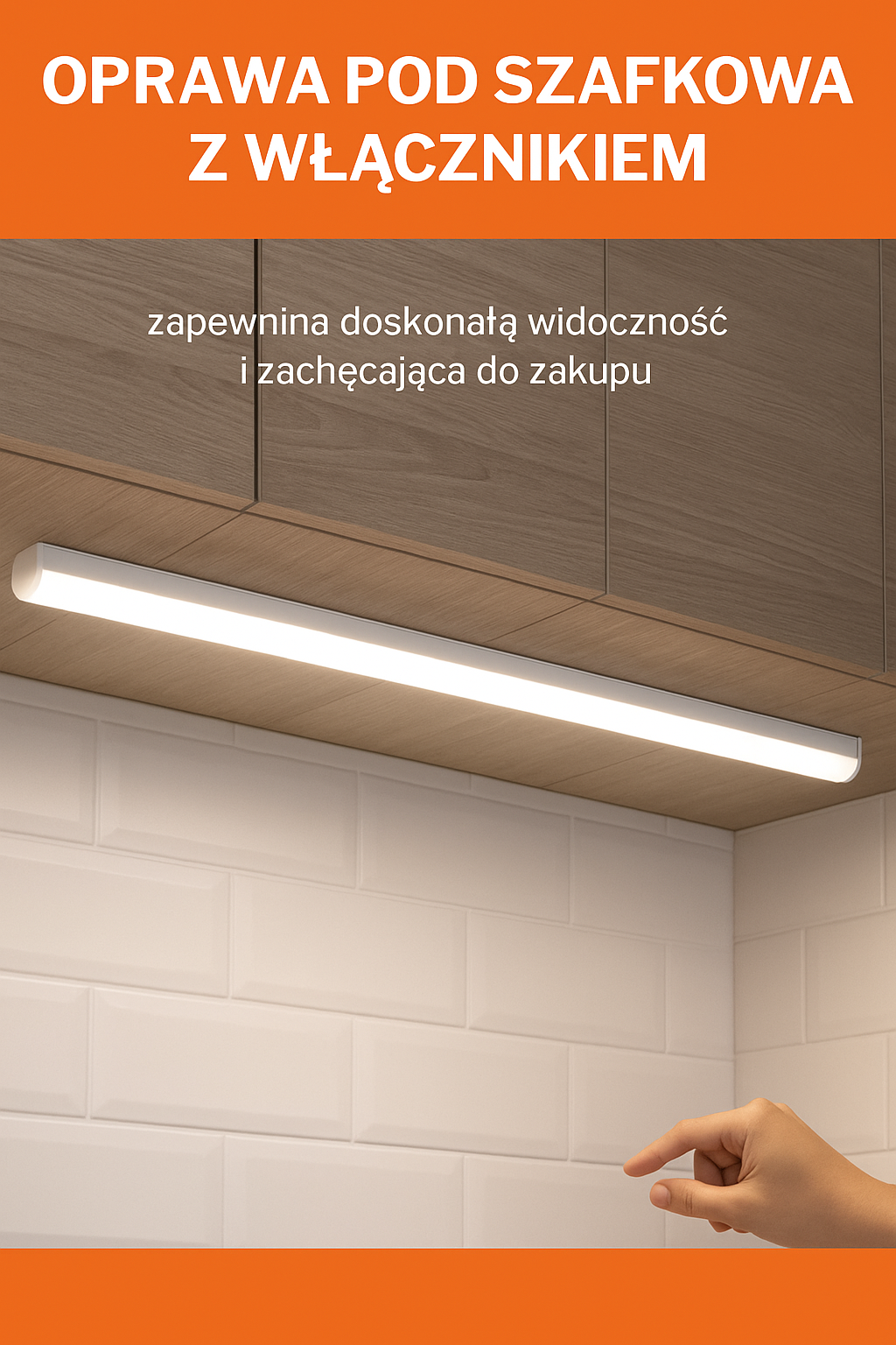 Oprawa pod szafki z włącznikiem