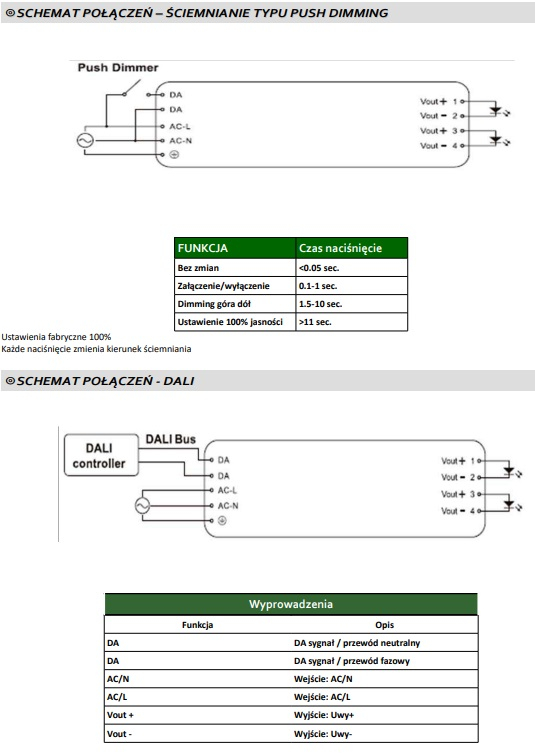 FTPC60V24-DA schemat połączeń