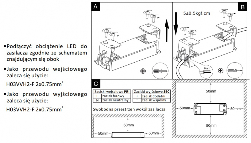 FTPC75V12-C2 schemat połączeń