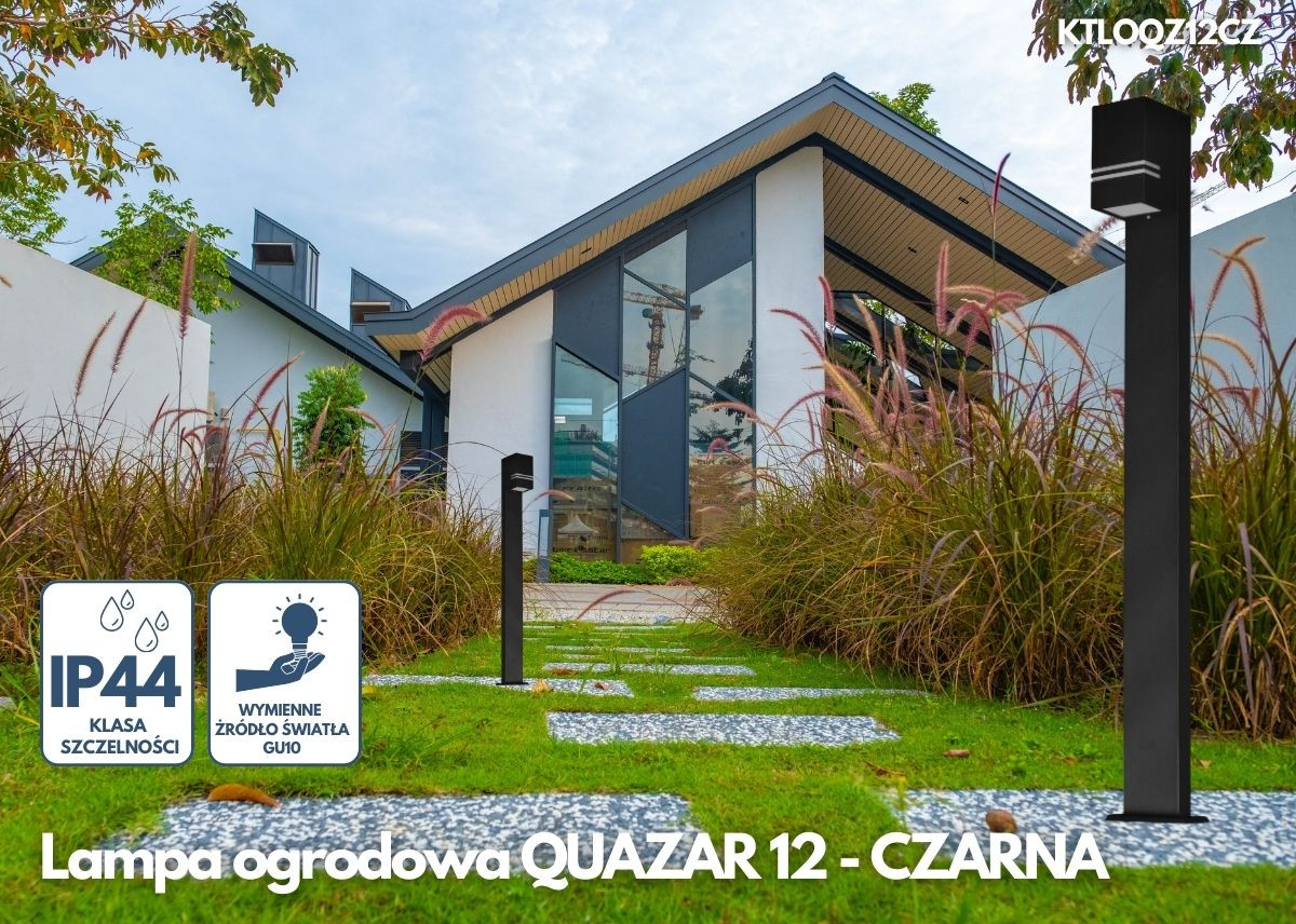 Lampa ogrodowa QUAZAR 12 - CZARNA
