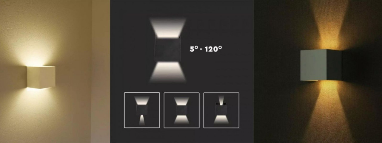 Kinkiet Ścienny SKU 218527 12W LED Góra/Dół Regulowany Biały IP65 3000K 1100lm