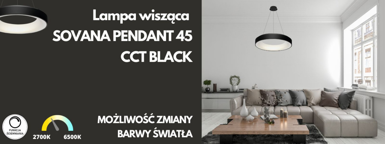 Lampa wisząca SOVANA PENDANT 45 CCT BLACK