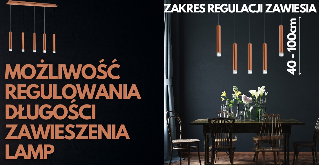 LAMPA WISZĄCA COPPER 25W LED