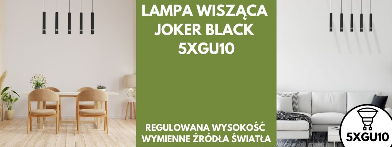 Lampa wisząca JOKER BLACK 5xGU10 MLP1417