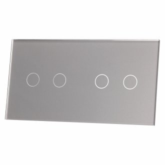 Panel szklany Livolo 7022-64 - 2+2 - srebrny
