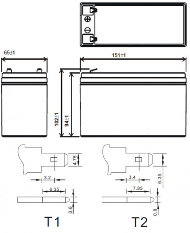 Akumulator MW 7,2-12L wymiary