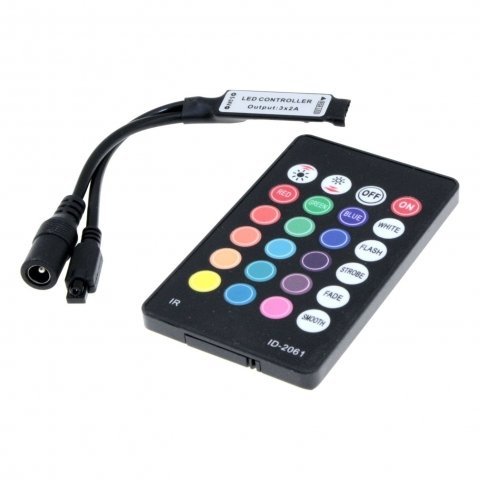 Sterownik RGB do taśm LED z pilotem IR 12V 72W