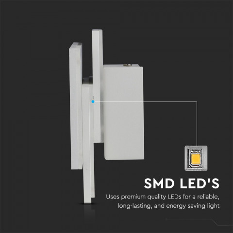 Szary kinkiet LED 12W