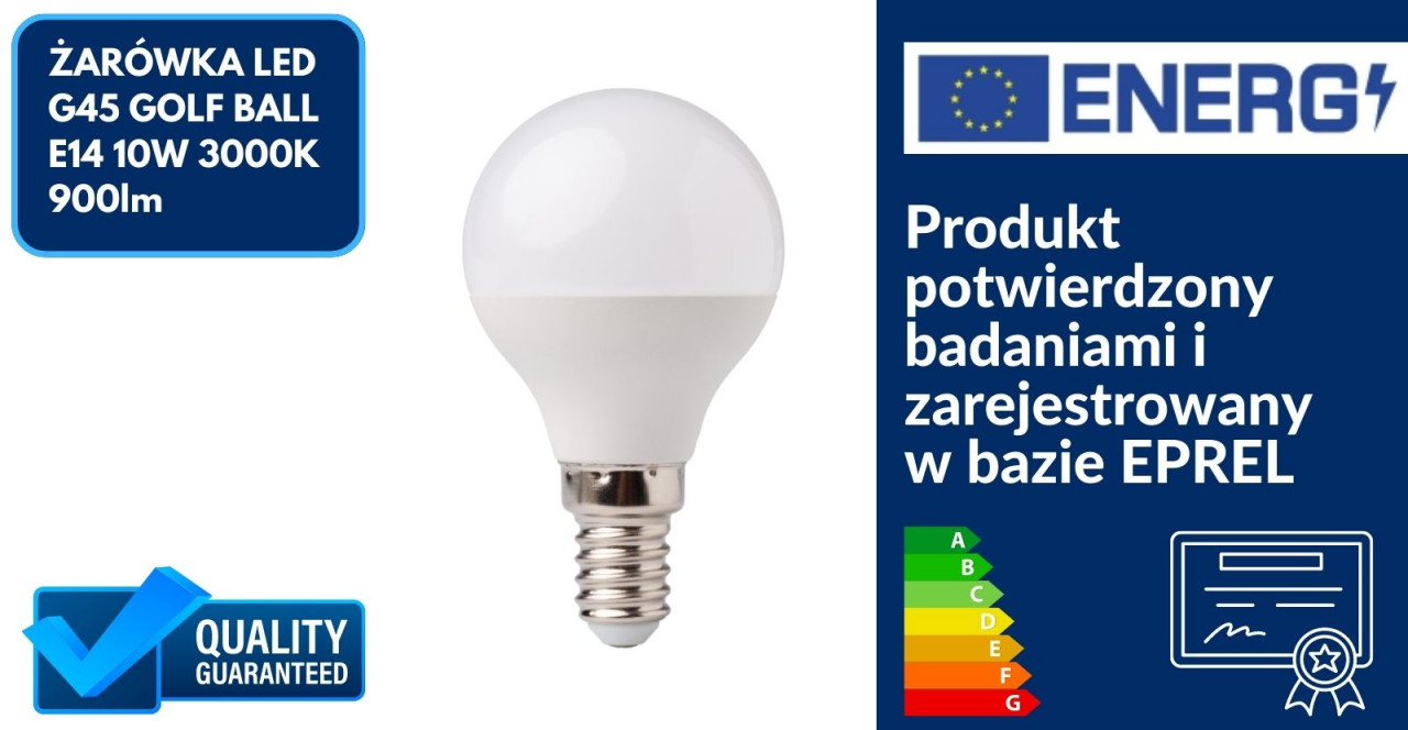 ŻARÓWKA LED EC79837 G45 GOLF BALL E14 10W 3000K 900lm