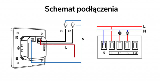 Montaż podwójnego włącznika WiFi T578