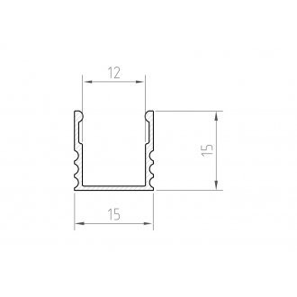 Profil LED natynkowy P5-1 czarny - 2m