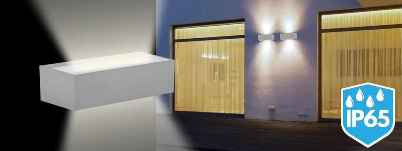 Oprawa Ścienna SKU 218239 V-TAC 9W LED Góra Dół VT-8056 3000K Szary IP65 850lm
