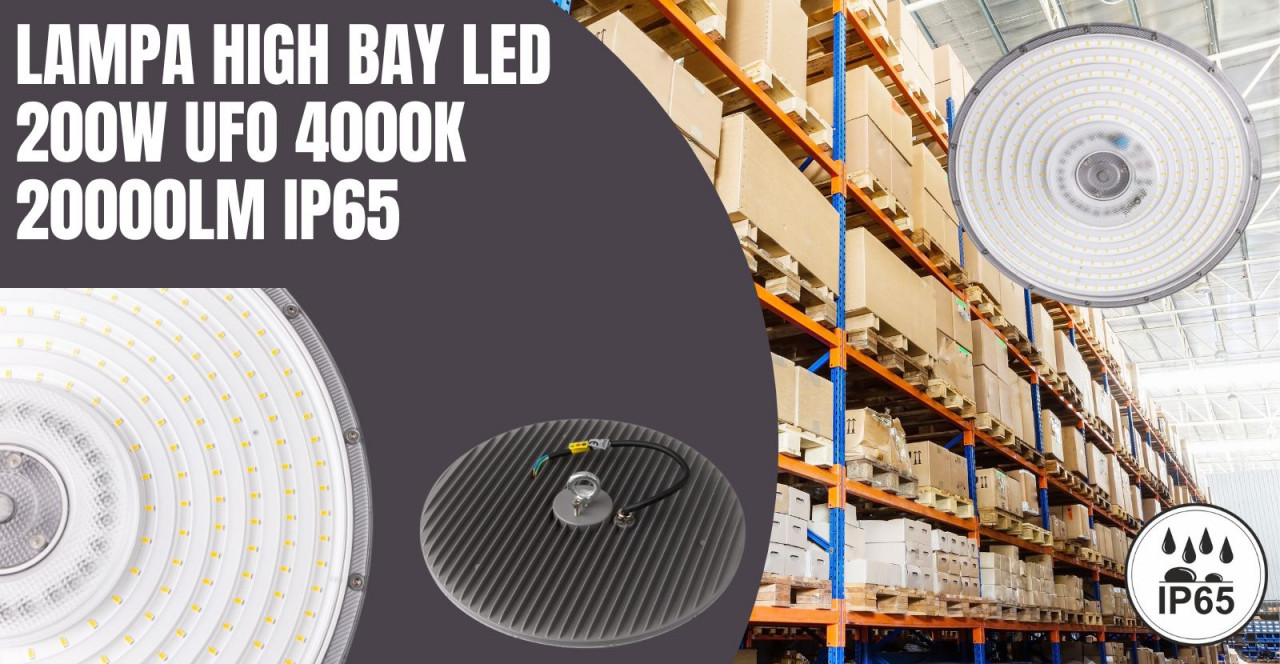 Lampa High Bay LED 200W UFO 4000K 20000lm IP65 EC20009