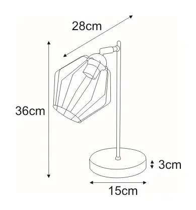 Lampa stołowa K-37773 z serii BENET