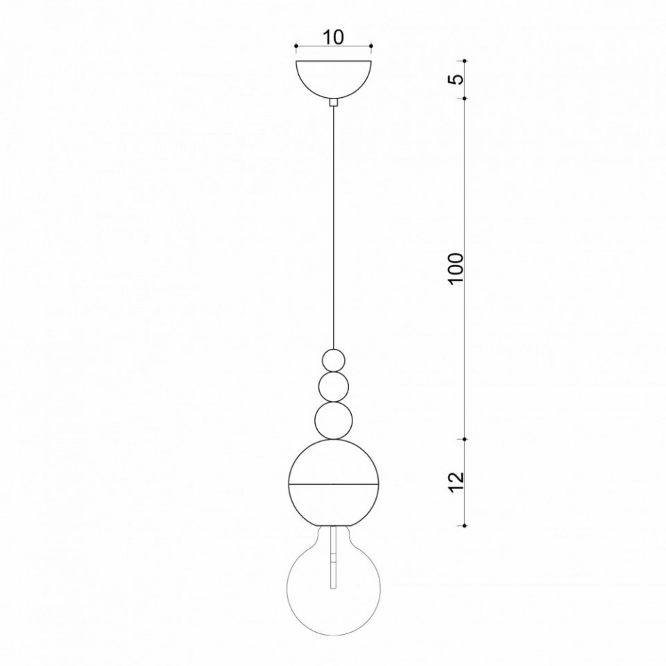 LOFT BALA MIĘTOWA LAMPA WISZĄCA KOLOROWE KABLE wymiary