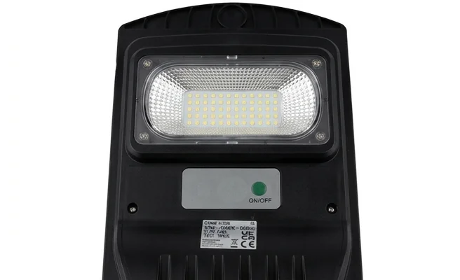 Obudowa z tworzywa ABS i przezroczysty klosz lampy solarnej LED Eco Light EC20095, zdjęcie produktowe