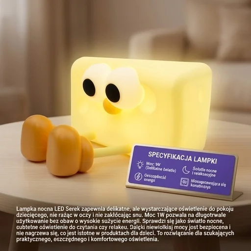 Lampka LED Serek ECO LIGHT MW20544 1W delikatne światło zdjęcie produktowe