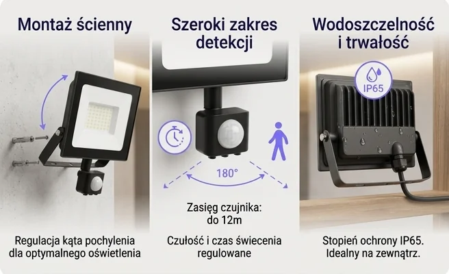 Naświetlacz LED kompaktowe wymiary łatwy montaż Lumino 203389 - zdjęcie produktowe