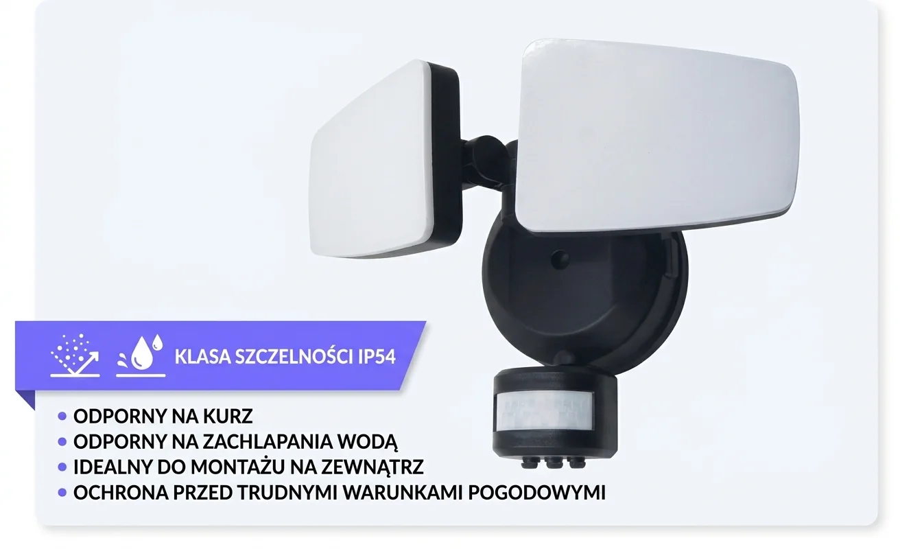 Naświetlacz LED EC20692 klasa szczelności IP54, dwa panele, zdjęcie katalogowe