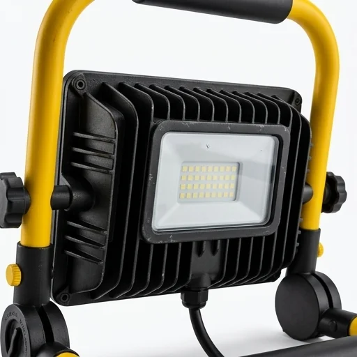 Naświetlacz LED Eko-Light EKN0732 z widoczną solidną obudową, odporność na wstrząsy, zdjęcie produktowe na białym tle.
