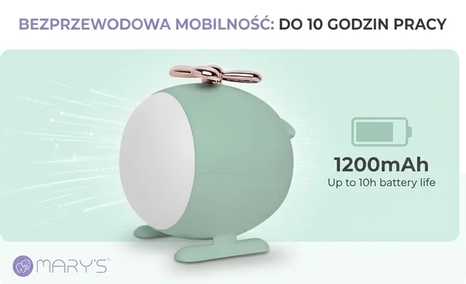 Lampka nocna helikopter MW61054 z symbolem akumulatora 1200mAh, zielona, bez kabla