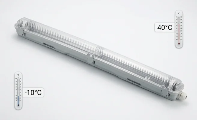 Oprawa LED VANTA 1xT8 60cm szara ABS/PS LITE 203860-II - zdjęcie cechy zakresu temperatur pracy