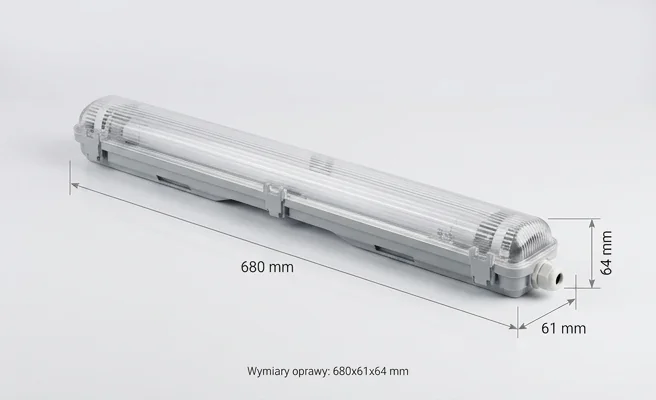 Oprawa natynkowa LED VANTA 1xT8 60cm szara ABS/PS LITE 203860-II - zdjęcie cechy montażu natynkowego