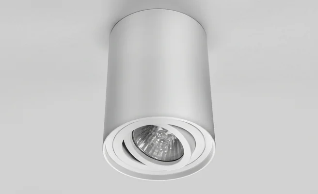 Biała matowa oprawa natynkowa Domeno 163-uniw, tuba LED, zdjęcie produktowe