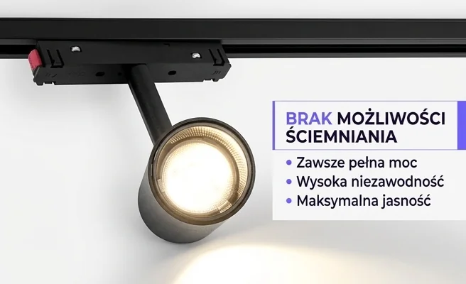 Reflektor spot brak ściemniania DDCX-B15 Domeno, czarny, kod produktu 488-uniw, zdjęcie cechy braku ściemniania