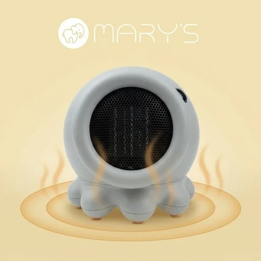 MARY'S Mini termowentylator ośmiornica szara MW61598 - zdjęcie cechy ekonomiczne dogrzewanie strefy