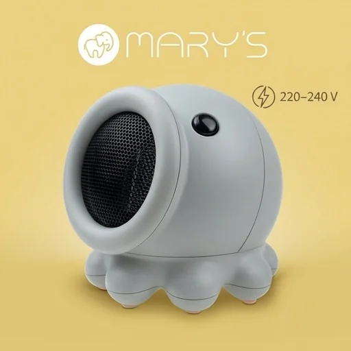 MARY'S Mini termowentylator ośmiornica szara MW61598 - zdjęcie cechy zasilanie sieciowe 220-240 V