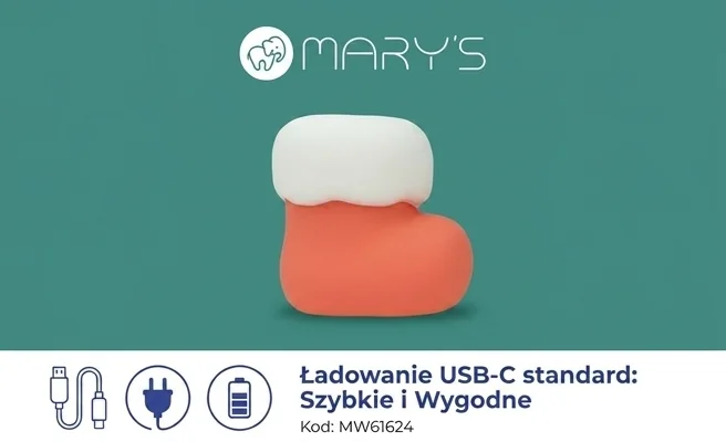 Lampka nocna LED MARY'S MW61624 z funkcją ładowania USB-C na morskim tle