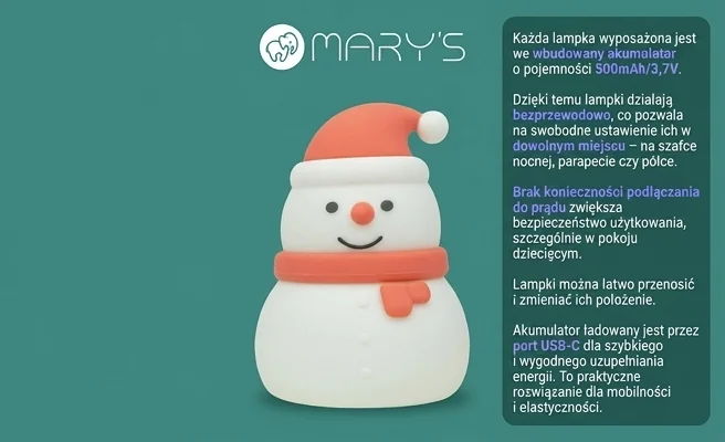 Bezprzewodowa lampka nocna LED MARY'S MW61624 na morskim tle