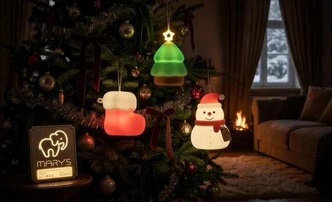 Lampka nocna LED MARY'S MW61624 z wymiarami 89x117x216 mm na morskim tle