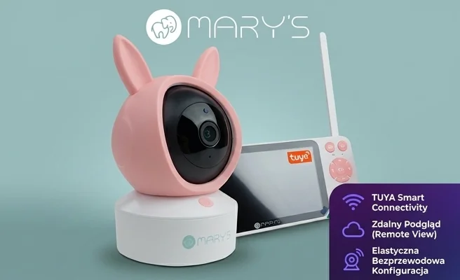 Kamera MARY'S Nania 2w1 Królik różowy MW61500 z funkcją WiFi TUYA