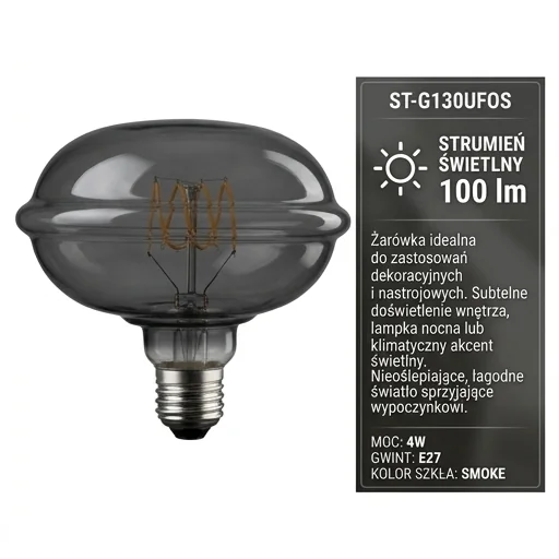 Żarówka LED 100 lm SERIA ZERO SZ61362 na białym tle, widoczna cała