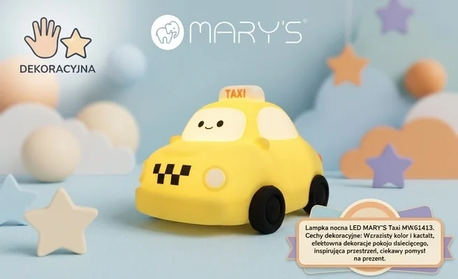 Lampka nocna LED Taxi MW61413 - dekoracja do pokoju dziecięcego, realistyczne zdjęcie produktu
