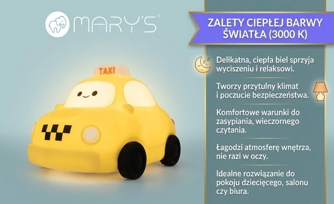 Lampka nocna LED Taxi MW61413 - ciepła barwa światła 3000 K, realistyczne zdjęcie produktu