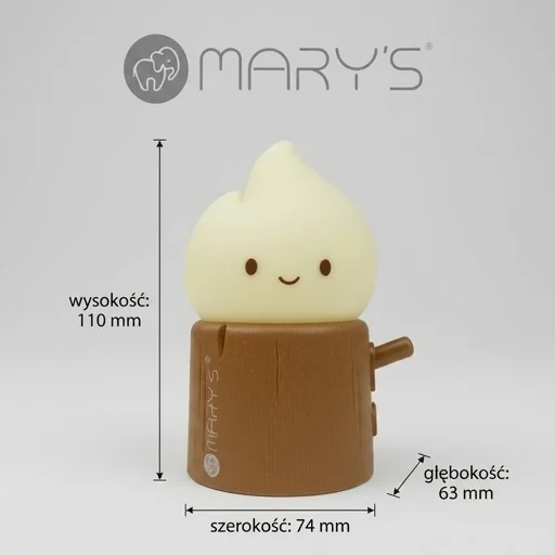 Lampka dekoracyjna LED Mini płomyczek MARY'S MW61408 - kompaktowe wymiary, realistyczne zdjęcie produktowe