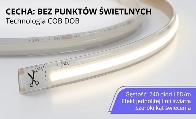 Oświetlenie liniowe COB DOB – jednolita linia światła, taśma LED 87037-1M, zdjęcie produktowe