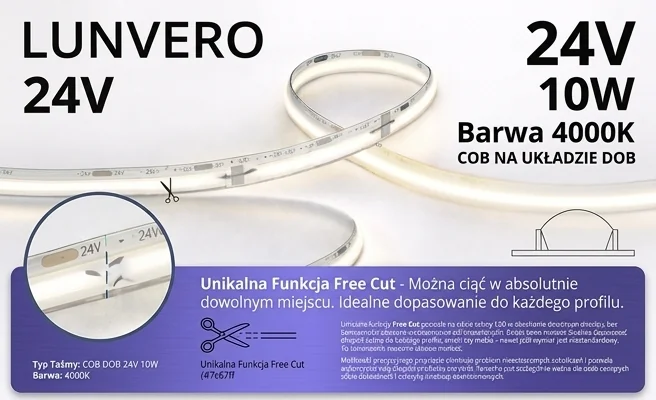 Precyzyjne cięcie Free Cut, taśma LED 87037-1M, zdjęcie produktowe