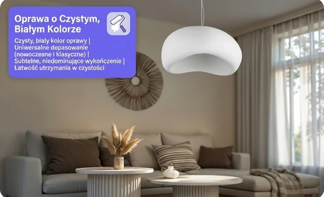 Lampa wisząca KJ2185 OSTIA Domeno, biała oprawa, uniwersalny kolor, kod produktu 1690-uniw