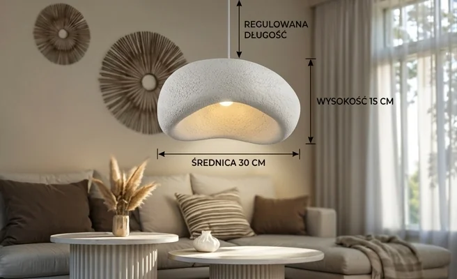 Lampa wisząca KJ2185 OSTIA Domeno, średnica 30 cm, nowoczesny design, kod produktu 1690-uniw