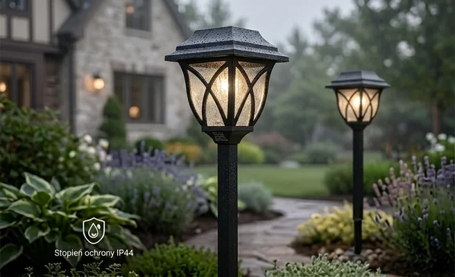 Lampka solarna ogrodowa IP44 EKO2500 Eko-Light odporna na deszcz i wilgoć
