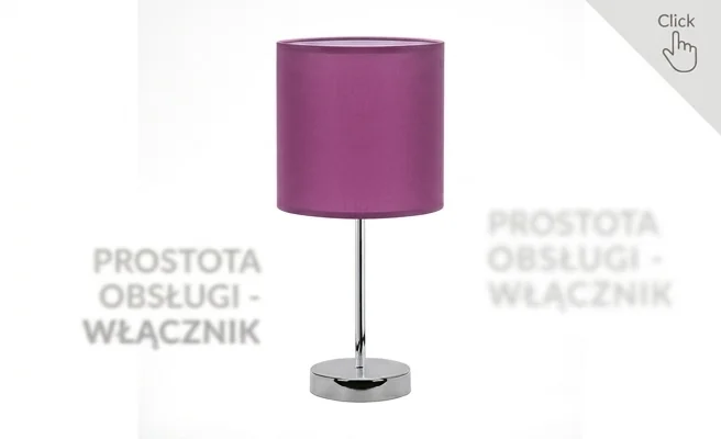 Lampka nocna AGNES E14 03148 – wygoda użytkowania, widok frontalny, białe tło