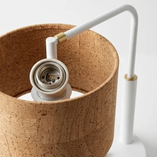 Lampa gabinetowa CORK White/Cork MLP7524 z widocznym gniazdem E27 bez żarówki – cecha wymiennego źródła światła