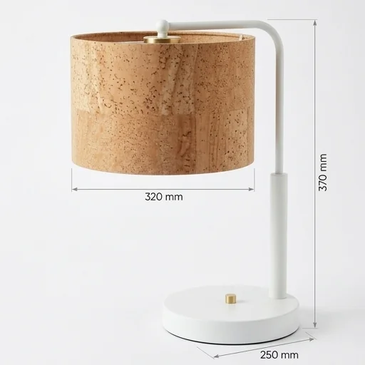 Lampa gabinetowa CORK White/Cork MLP7524 o kompaktowych wymiarach – proporcje produktu