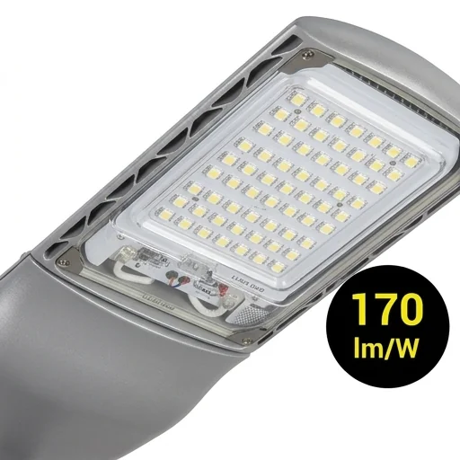Oprawa LED LUXA DOB 120W 0-10V Ledolux – detal panelu LED, skuteczność 170 lm/W